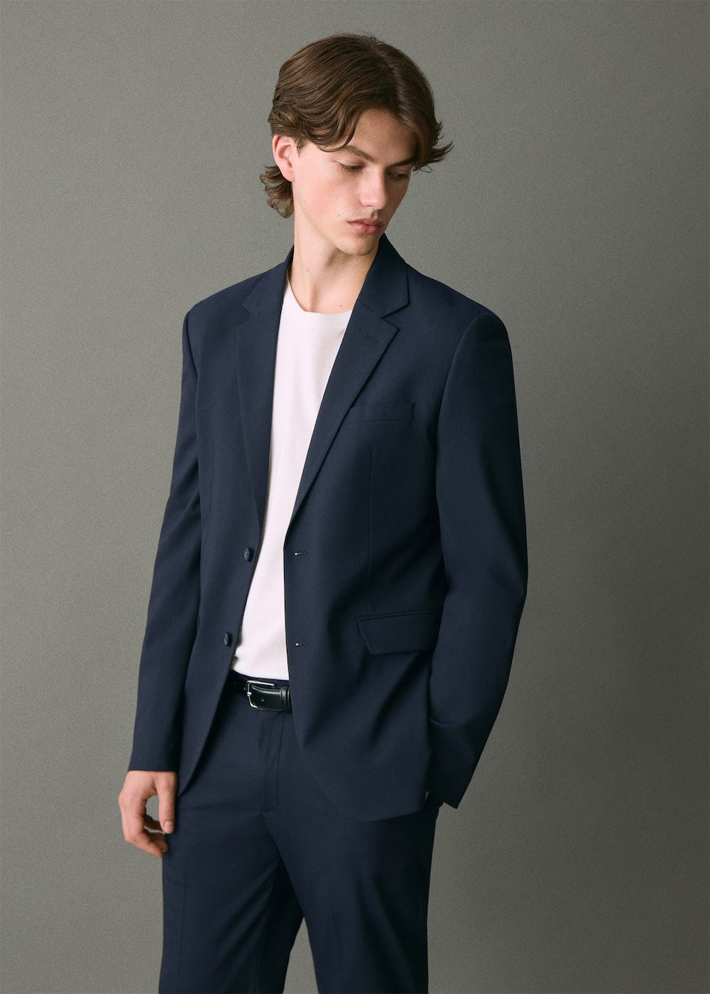 Straight-fit suit jacket